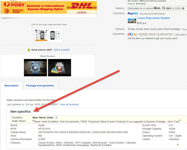 why can't i list an item on ebay