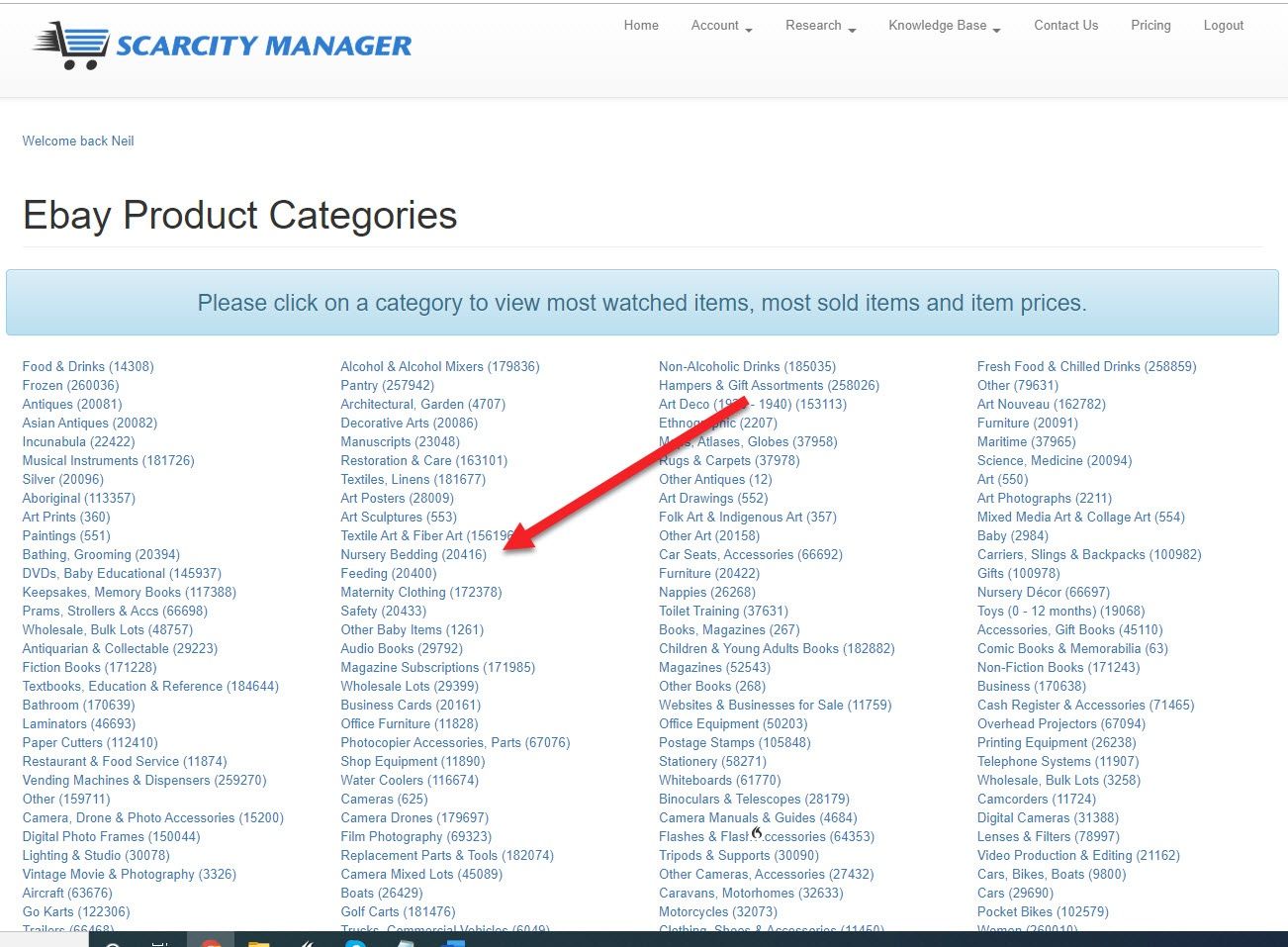 eBay Product Categories 2