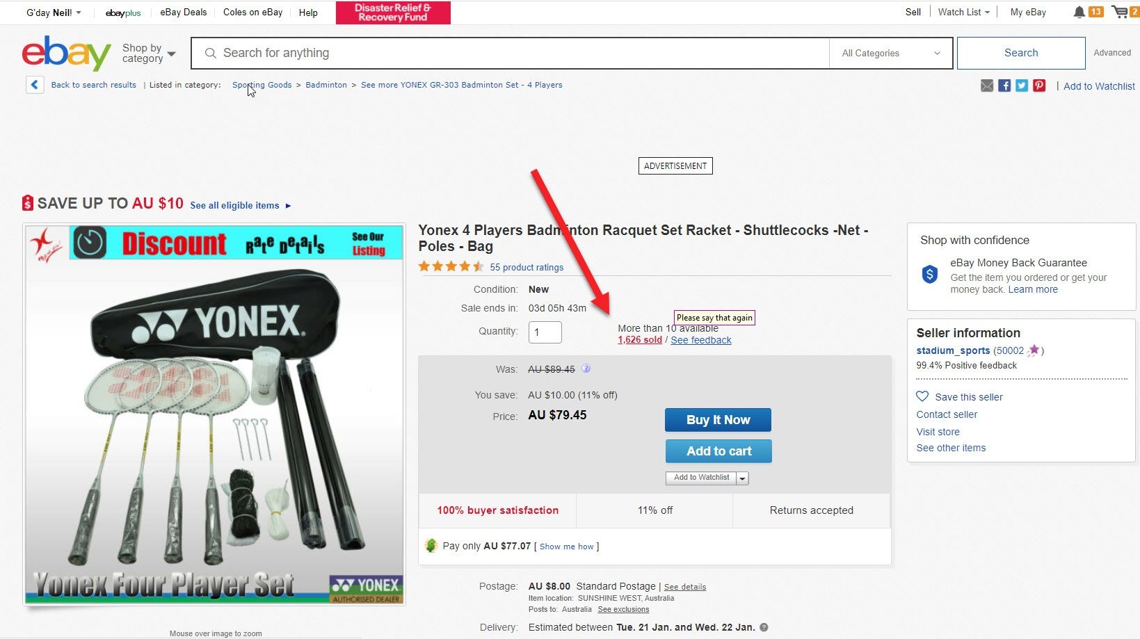 Top Ten Best selling items on ebay