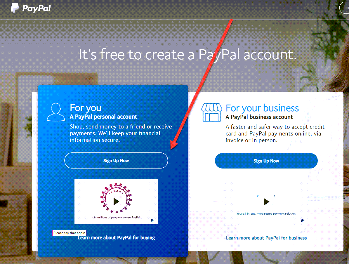 How to Set up a paypla account