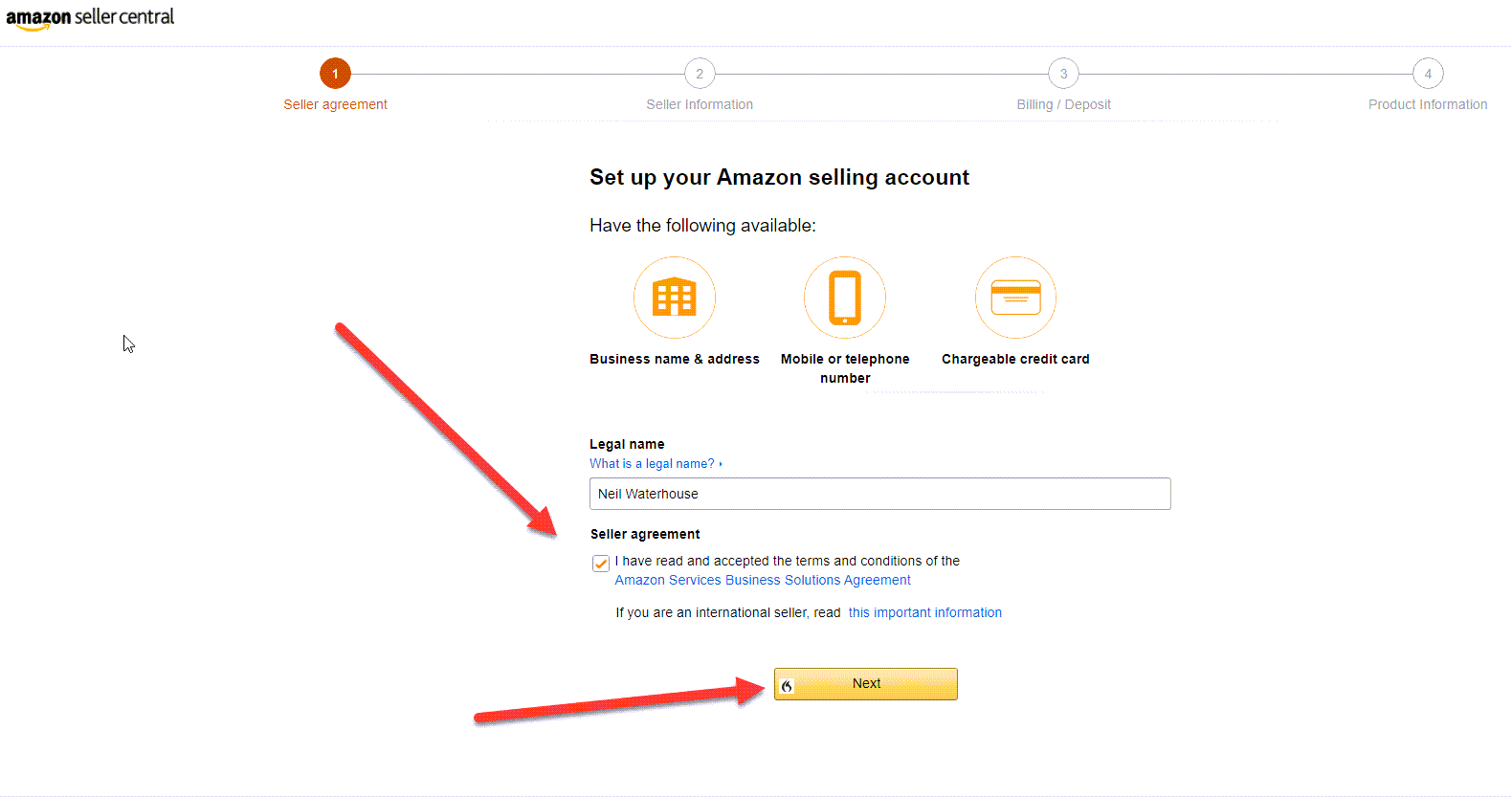 Open Amazon Seller Account