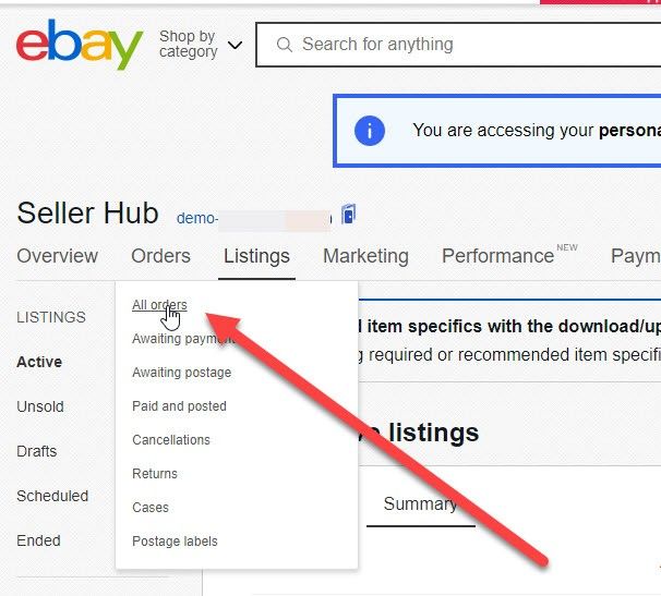 how find ebay buyers email address