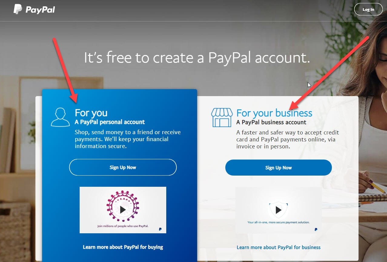 set up a paypal account