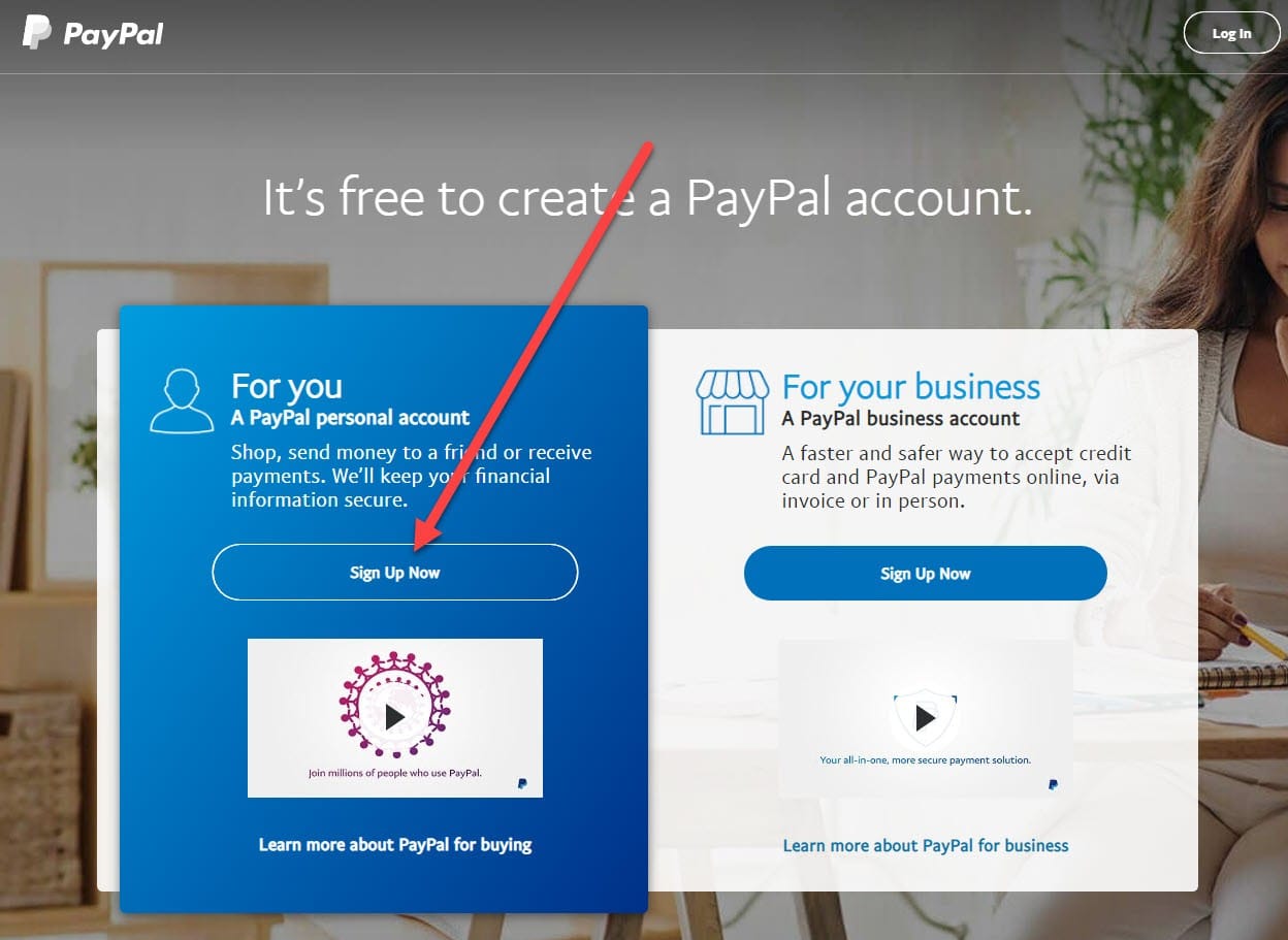 set up a paypal account