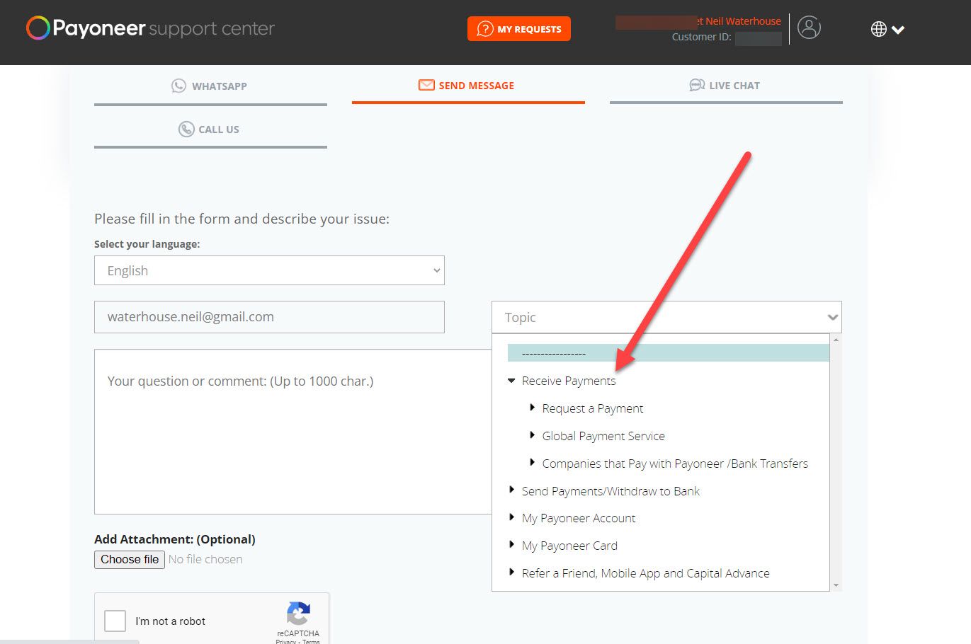 can t link my payoneer to paypal