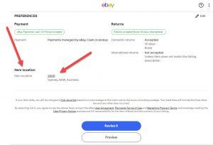 eBay multiple locations